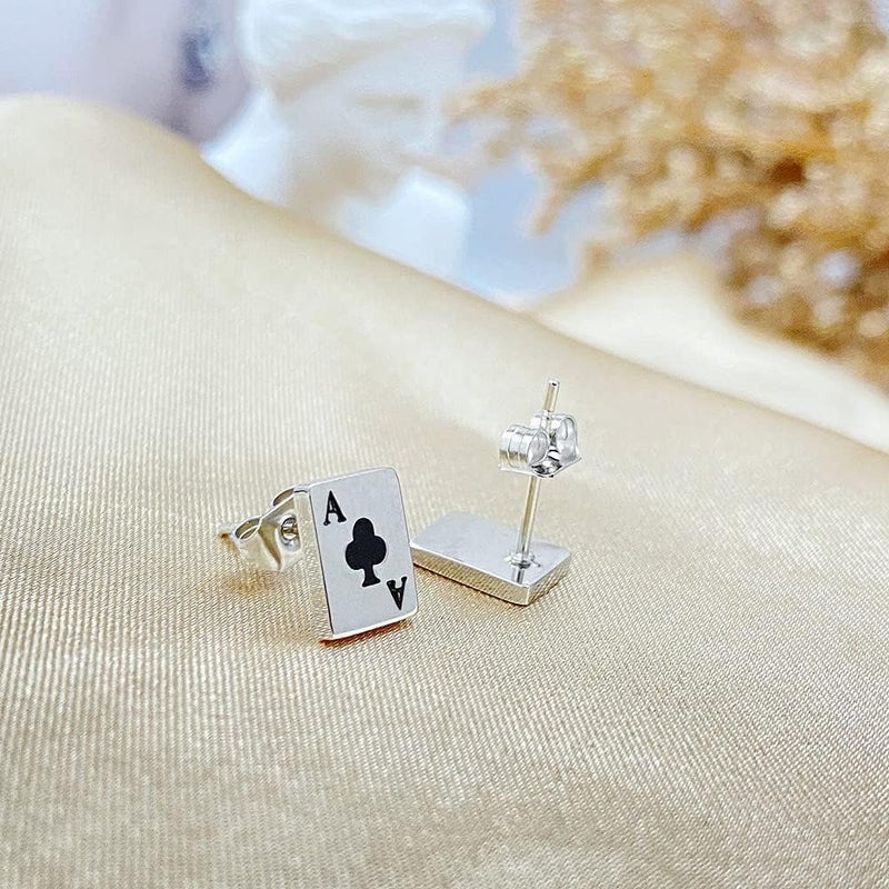 CSIYANJRY99 Queen of Hearts Earrings for Women Red Heart Poker Clock Drop Earrings Asymmetric Queen of Hearts Costume Women Accessories - Image 4